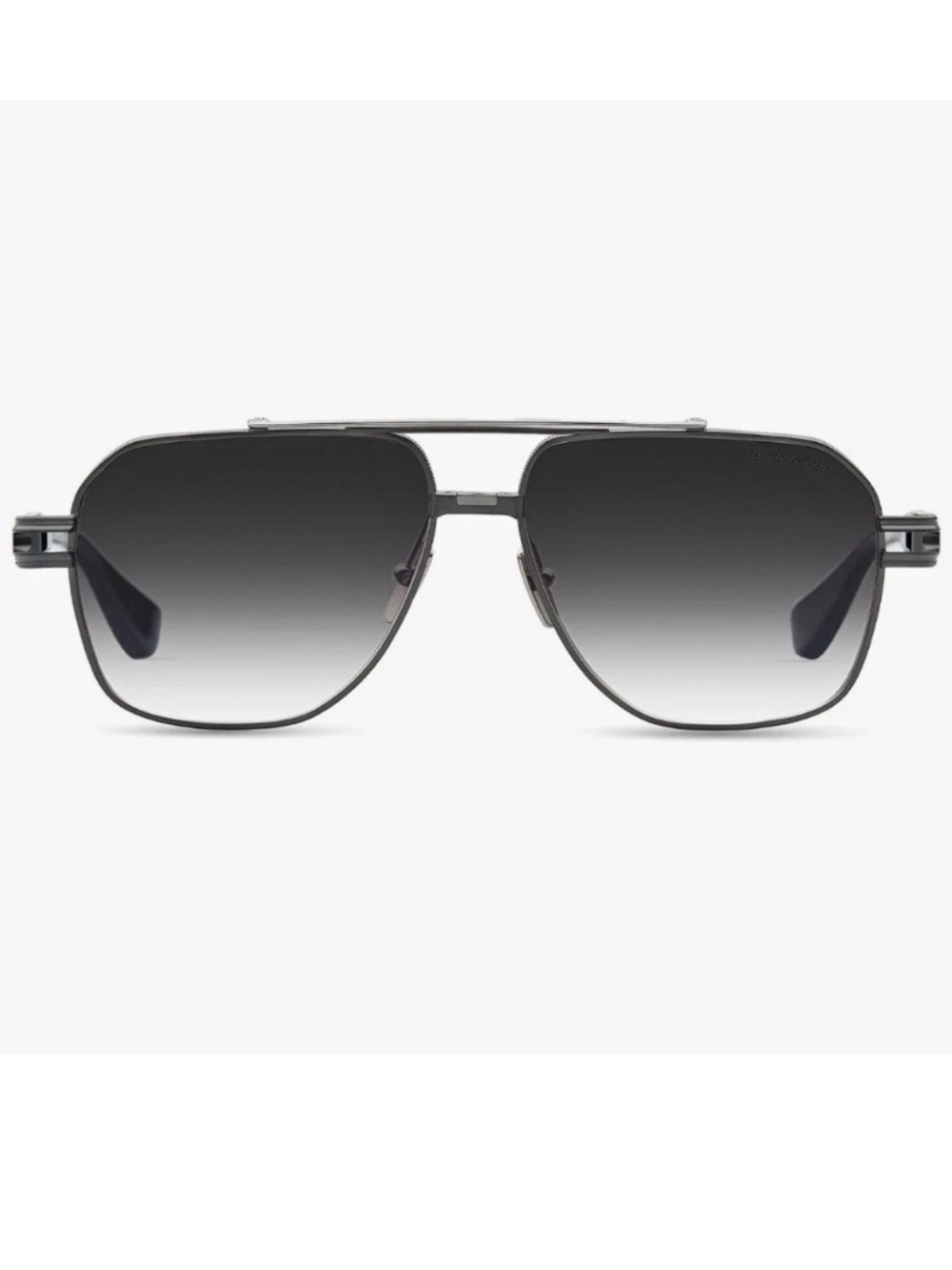 DITA KUDRU DTS436-A-02 Men's Square Sunglasses Black Metal Gray Gradient